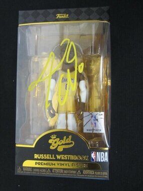 Russell Westbrook signed Funko Gold NBA: Los Angeles Lakers Vinyl Figure w/COA